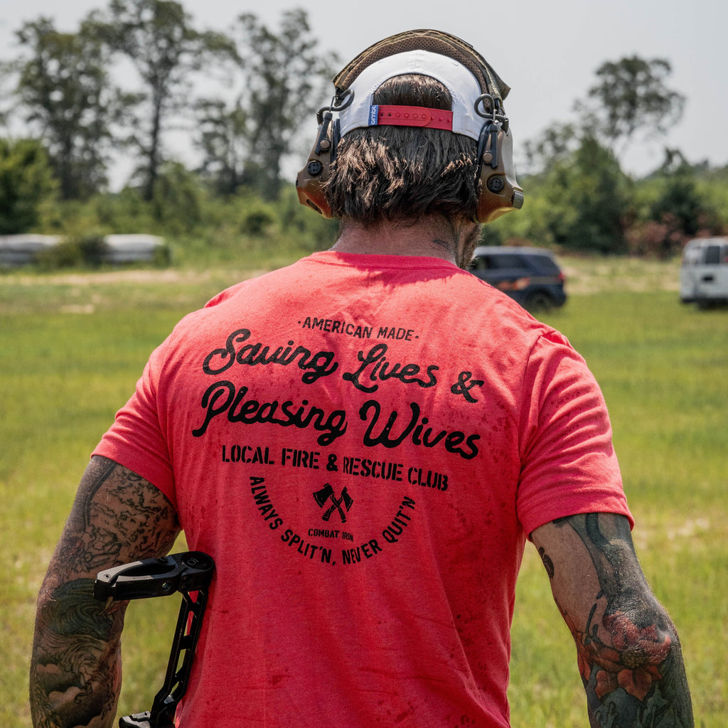 Saving Lives & Pleasing Wives Fire & Rescue Club Men's T-Shirt