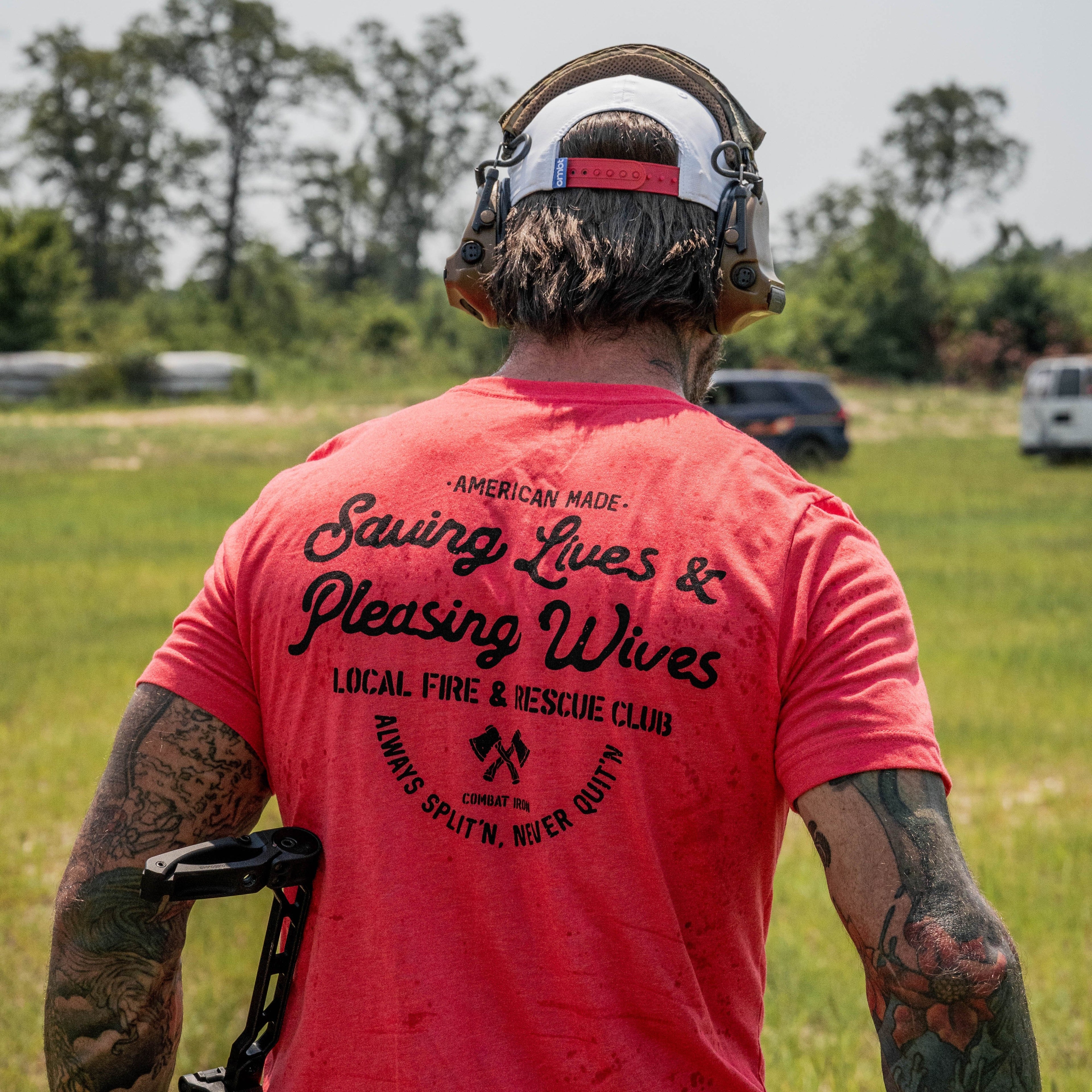 Saving Lives & Pleasing Wives Fire & Rescue Club Men's T-Shirt