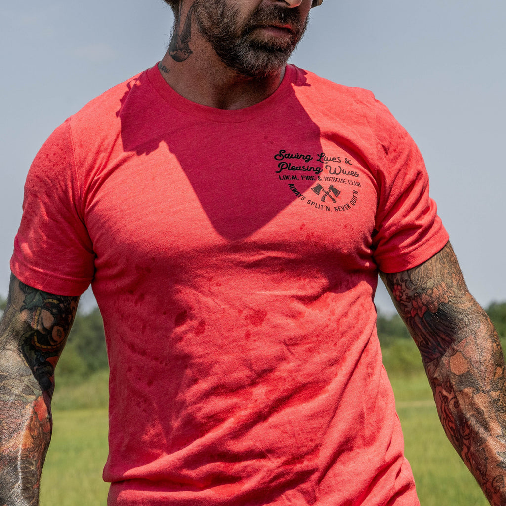 Saving Lives & Pleasing Wives Fire & Rescue Club Men's T-Shirt