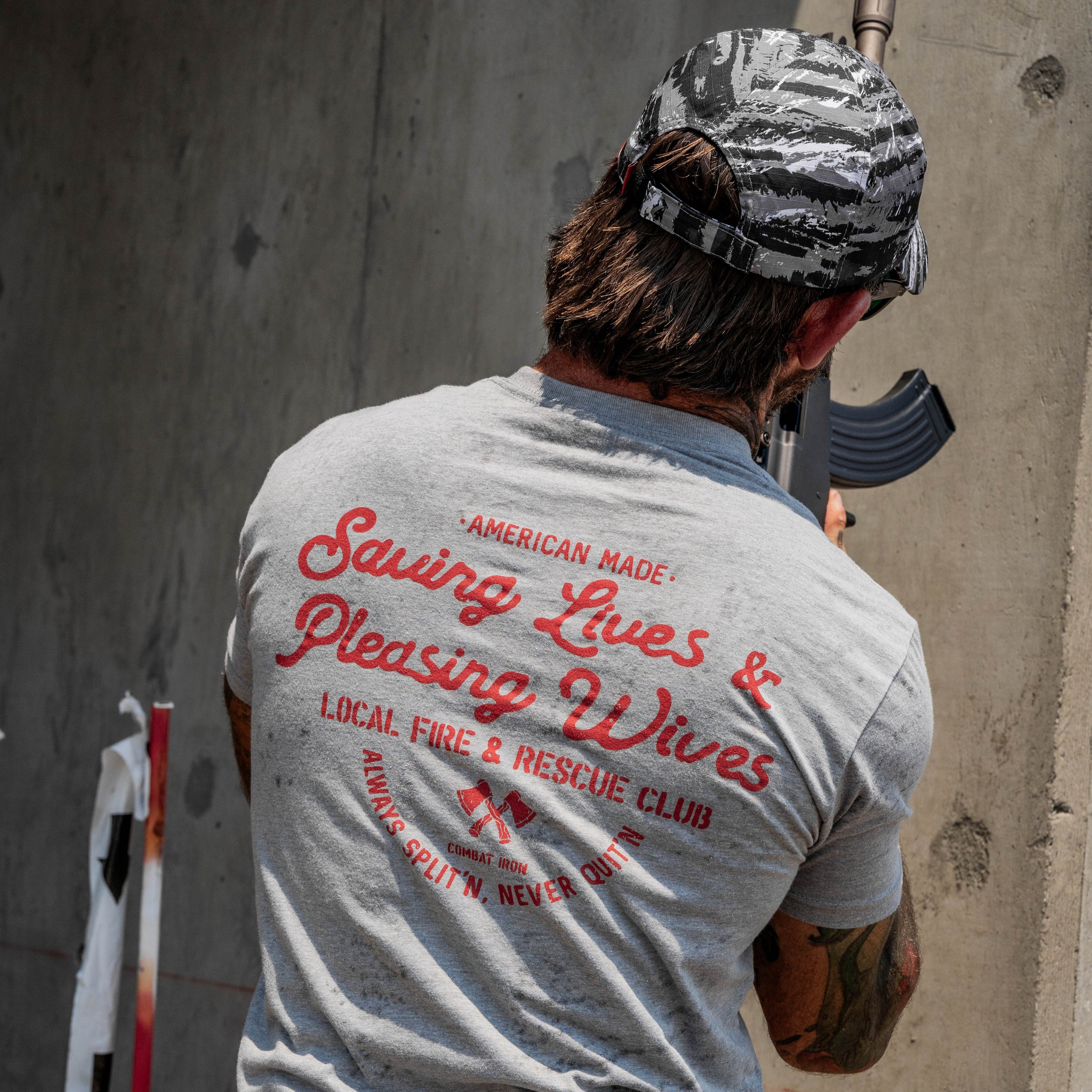 Saving Lives & Pleasing Wives Fire & Rescue Club Men's T-Shirt