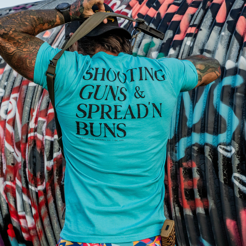 Shooting Guns & Spread'n Buns Men's T-Shirt