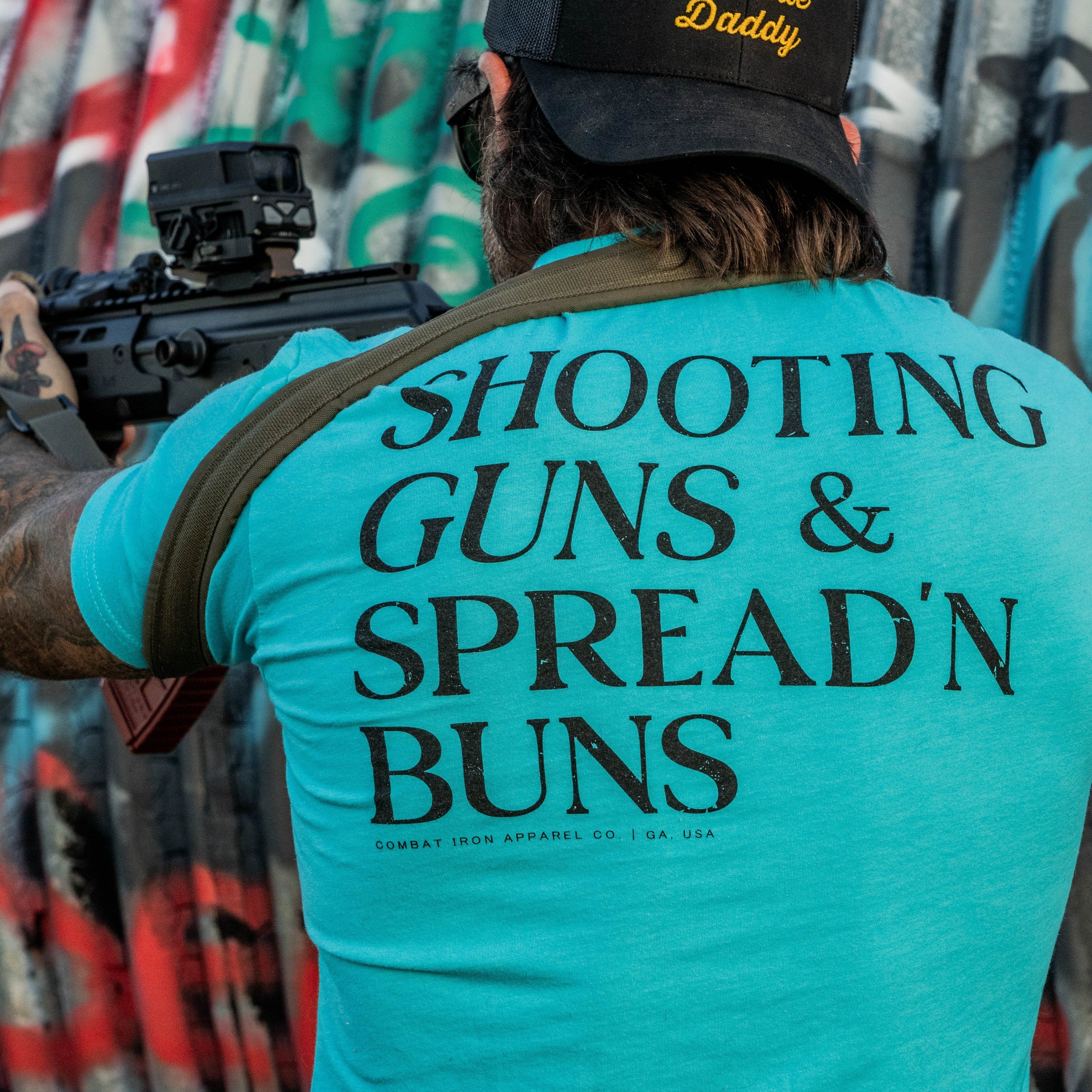 Shooting Guns & Spread'n Buns Men's T-Shirt