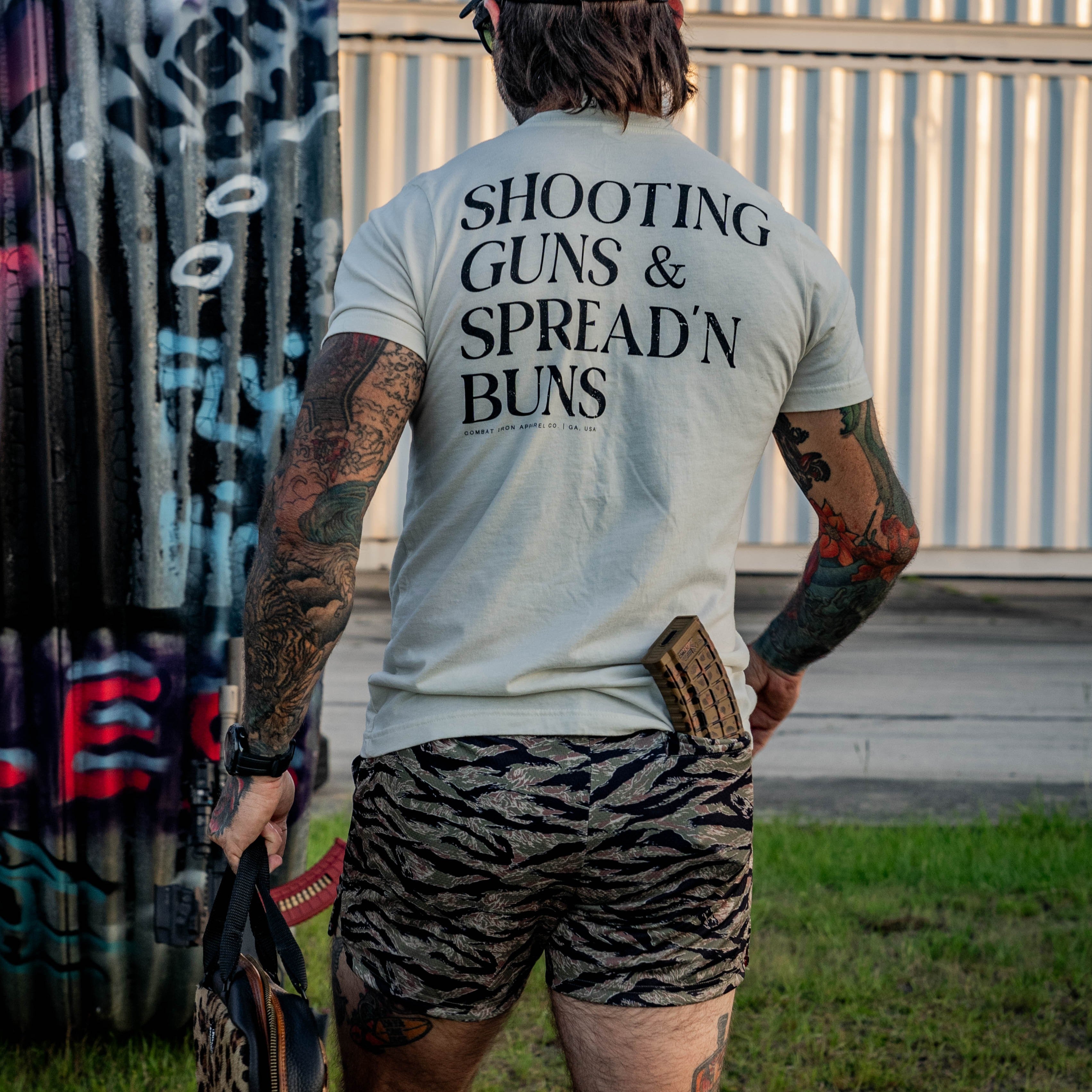 Shooting Guns & Spread'n Buns Men's T-Shirt
