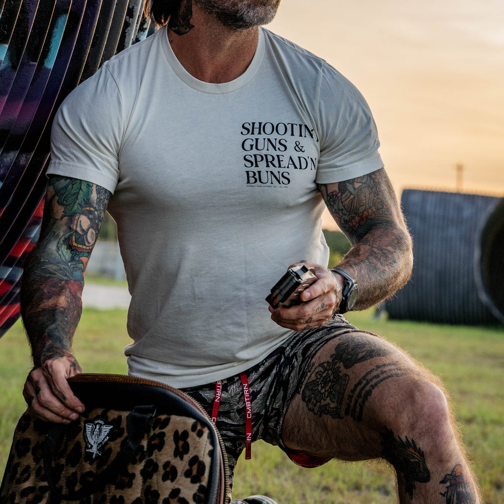 Shooting Guns & Spread'n Buns Men's T-Shirt