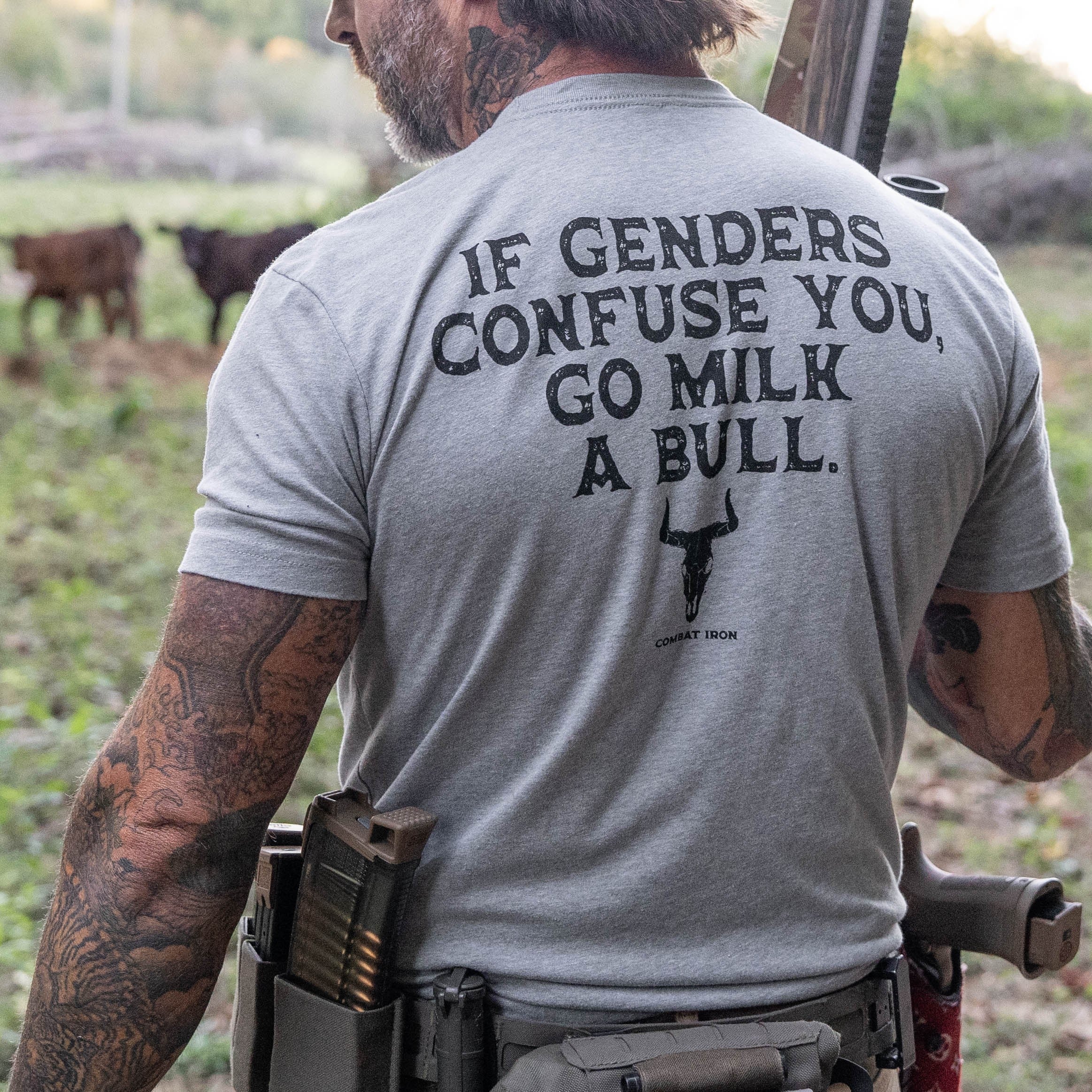If Genders Confuse You, Go Milk a Bull Men's T-Shirt