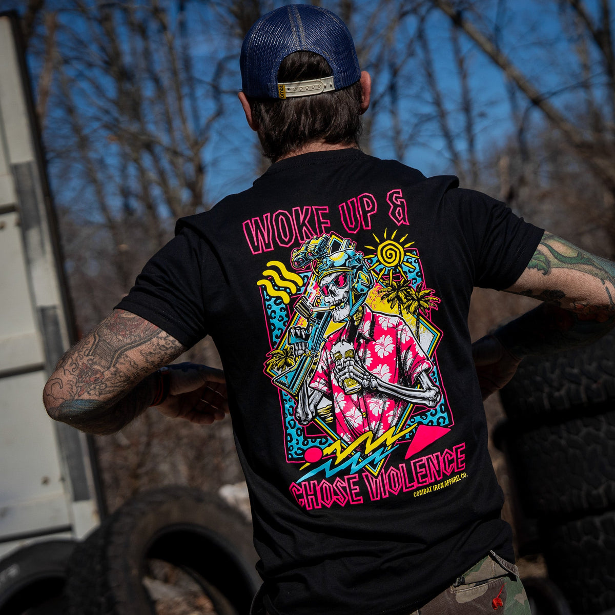 Woke Up & Chose Violence Men's T-Shirt