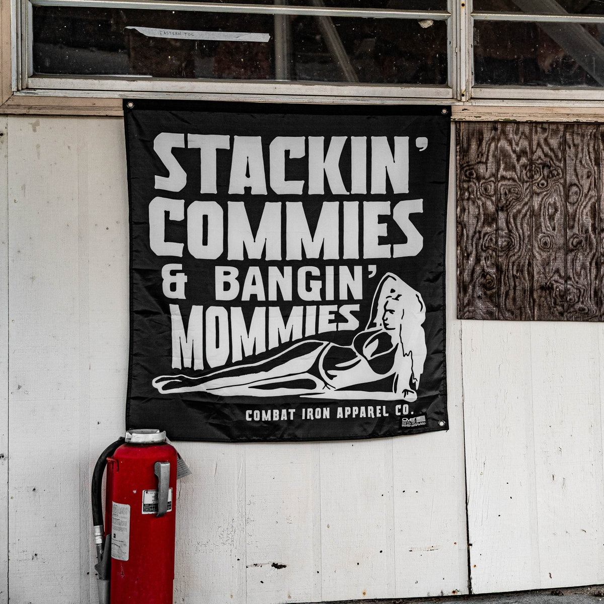 Stackin' Commies & Bangin' Mommies 3'x3' Flag