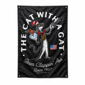 Cat With A Gat 3'x5' Flag