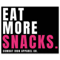 EAT MORE SNACKS STACKED SQUARE DECAL