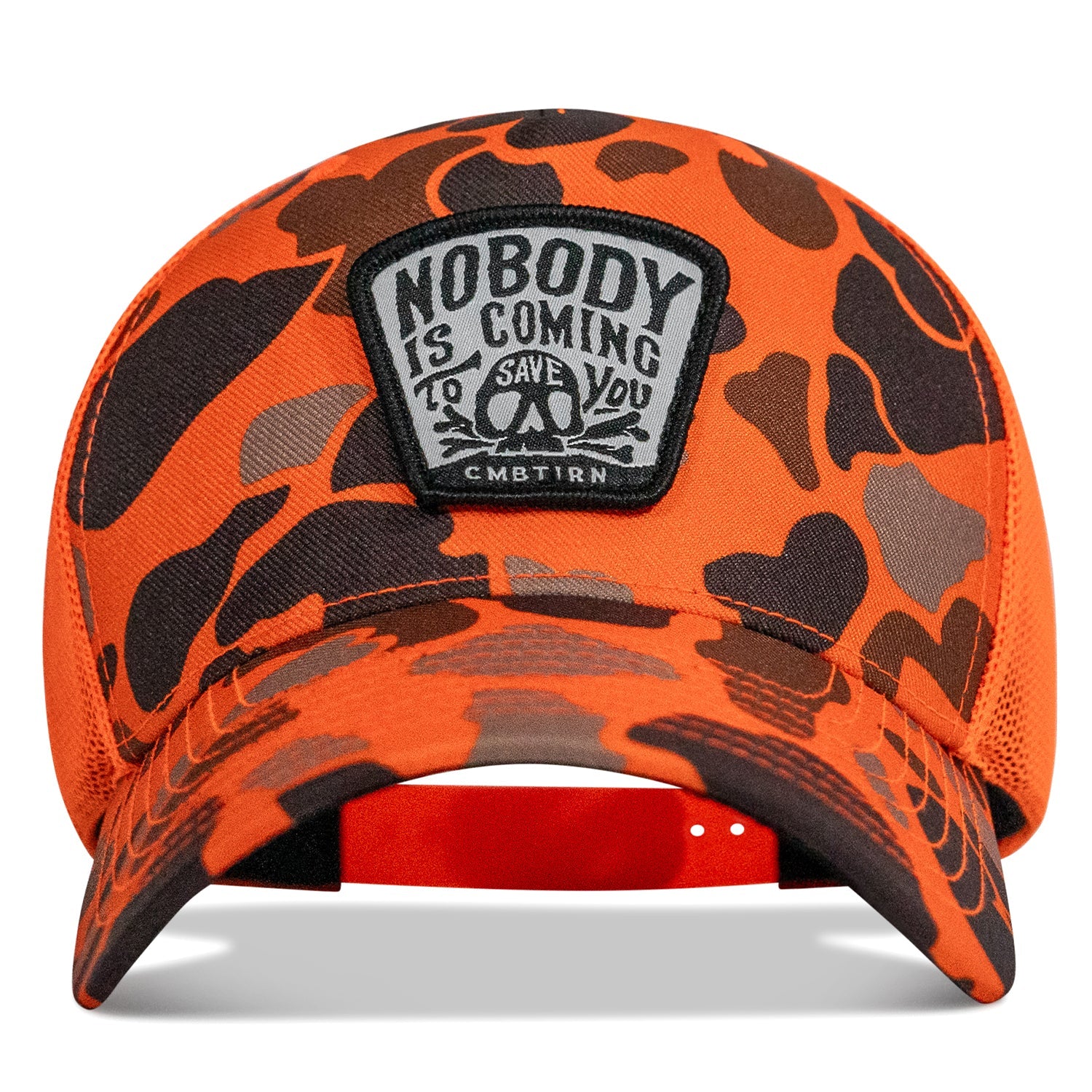 Nobody Is Coming To Save You Skull Patch Snapback Hat